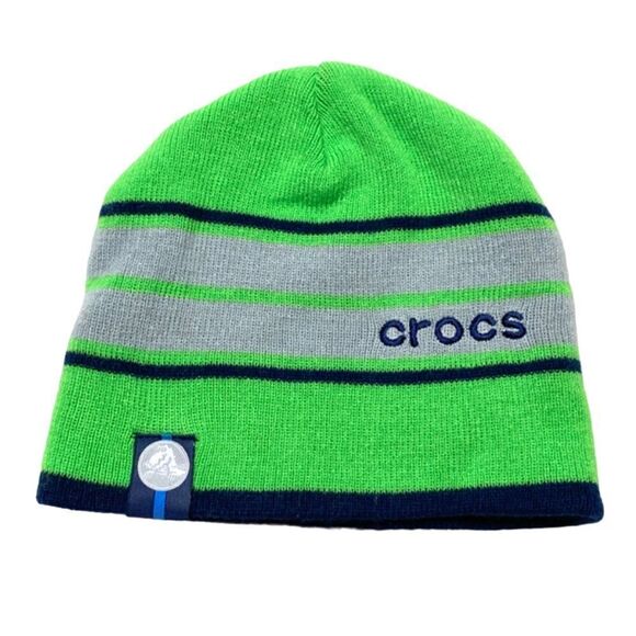Crocs Youth Green|Gray|Navy Blue Beanie - Picture 1 of 8